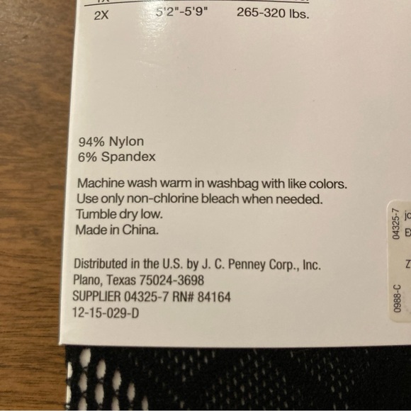 5/$15 NWT Mixit Black Tights - Diamond Mesh Pattern Small - Picture 6 of 7